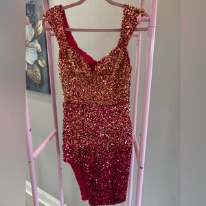 Banjul Sequin Pink and Gold Dress- size S (*Fits like size XS)